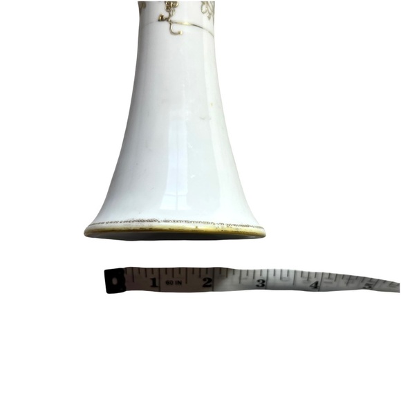 Vintage Antique Noritake Nippon Hand Painted Gold Candlestick Small Flower Vase - Picture 9 of 17